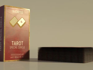 card game---used tarot nouveau 3D Model