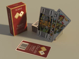 card game---used tarot nouveau 3D Model