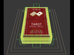 card game---used tarot nouveau 3D Model