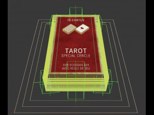 card game---used tarot nouveau 3D Model