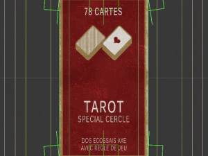 card game---used tarot nouveau 3D Model