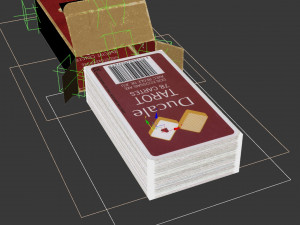 card game---used tarot nouveau 3D Model