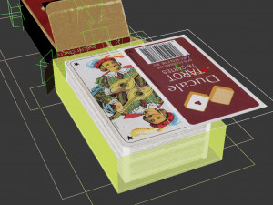 card game---used tarot nouveau 3D Model