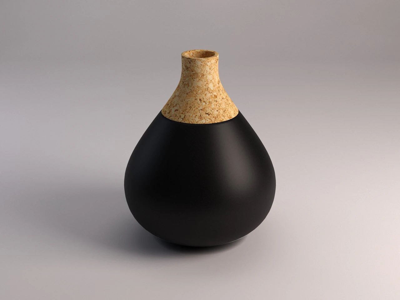 ceramic vase---cork tip 3D Model .c4d .max .obj .3ds .fbx .stl .blend 