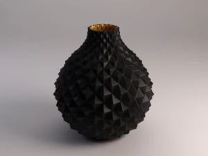 Keramikvase --- Rautenrelief 3D Modell