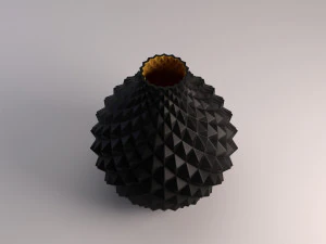 ceramic vase---diamond relief 3D Model