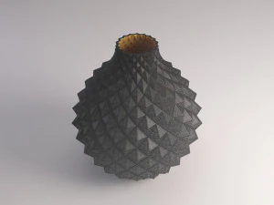 ceramic vase---diamond relief 3D Model