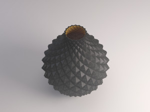 ceramic vase---diamond relief 3D 模型
