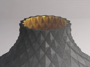 ceramic vase---diamond relief 3D Model