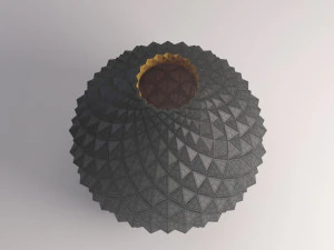ceramic vase---diamond relief 3D Model
