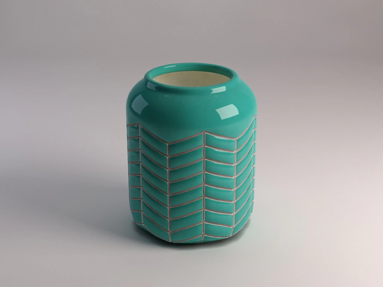 ceramic vase---toothed pattern 3D Model .c4d .max .obj .3ds .fbx .stl .blend