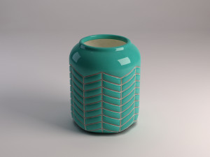 ceramic vase---toothed pattern 3D Модель
