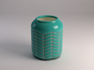 ceramic vase---toothed pattern 3D Модель
