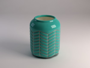 ceramic vase---toothed pattern 3D Модель