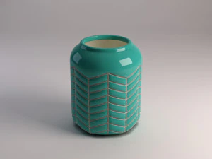 ceramic vase---toothed pattern 3D Model