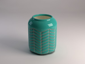 ceramic vase---toothed pattern 3D Модель