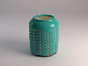 ceramic vase---toothed pattern 3D Модель