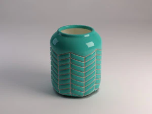 ceramic vase---toothed pattern 3D Model
