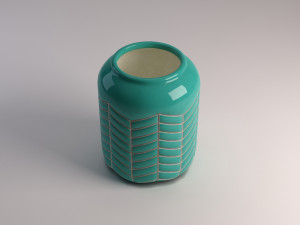ceramic vase---toothed pattern 3D Модель