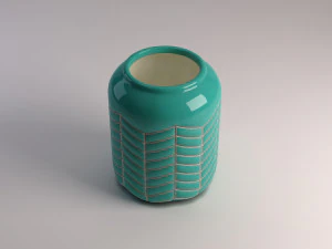ceramic vase---toothed pattern 3D Model
