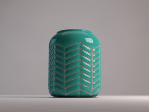 ceramic vase---toothed pattern 3D Модель
