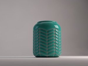 ceramic vase---toothed pattern 3D Модель