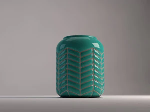 ceramic vase---toothed pattern 3D Model