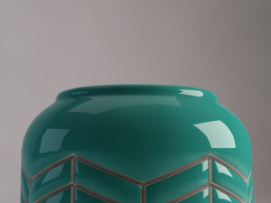 ceramic vase---toothed pattern 3D Модель