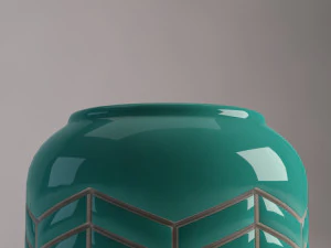 ceramic vase---toothed pattern 3D Model