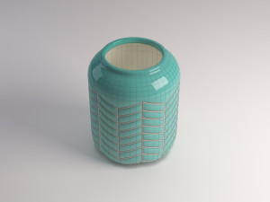 ceramic vase---toothed pattern 3D Модель