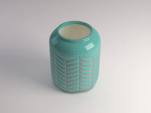 ceramic vase---toothed pattern 3D Model