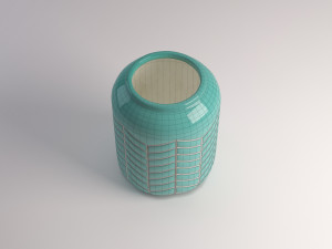 ceramic vase---toothed pattern 3D Модель
