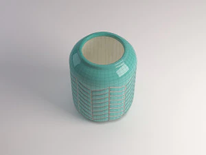 ceramic vase---toothed pattern 3D Model