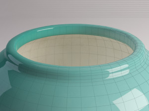 ceramic vase---toothed pattern 3D Модель