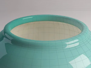 ceramic vase---toothed pattern 3D Model