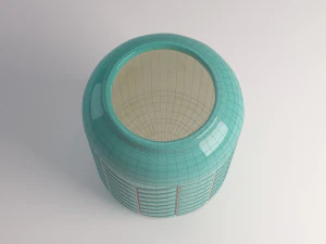 ceramic vase---toothed pattern 3D Model