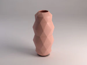 3d ceramic vase---triangular relief model 3D Model