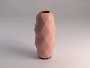 3d ceramic vase---triangular relief model 3D Model
