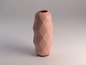 3d ceramic vase---triangular relief model 3D Model