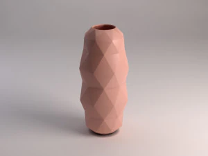 3d ceramic vase---triangular relief model 3D Model