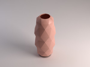 3d ceramic vase---triangular relief model Modelo 3D