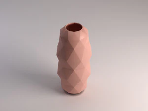 3d ceramic vase---triangular relief model 3D Model