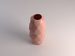 3d ceramic vase---triangular relief model Modelo 3D