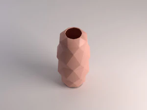 3d ceramic vase---triangular relief model 3D Model