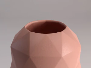 3d ceramic vase---triangular relief model 3D Model