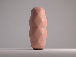 3d ceramic vase---triangular relief model Modelo 3D