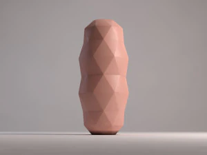 3d ceramic vase---triangular relief model 3D Model