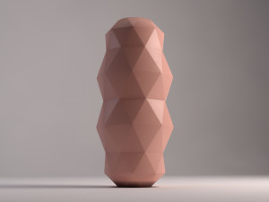 3d ceramic vase---triangular relief model Modelo 3D