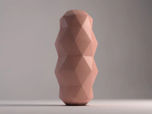 3d ceramic vase---triangular relief model 3D Model