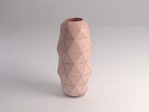 3d ceramic vase---triangular relief model 3D Model